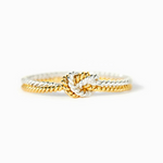 Load image into Gallery viewer, Angel Rope Knot Gold and Silver Ring
