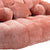 Pink Chenille Bean Shape 2-Seater Lazy Sofa