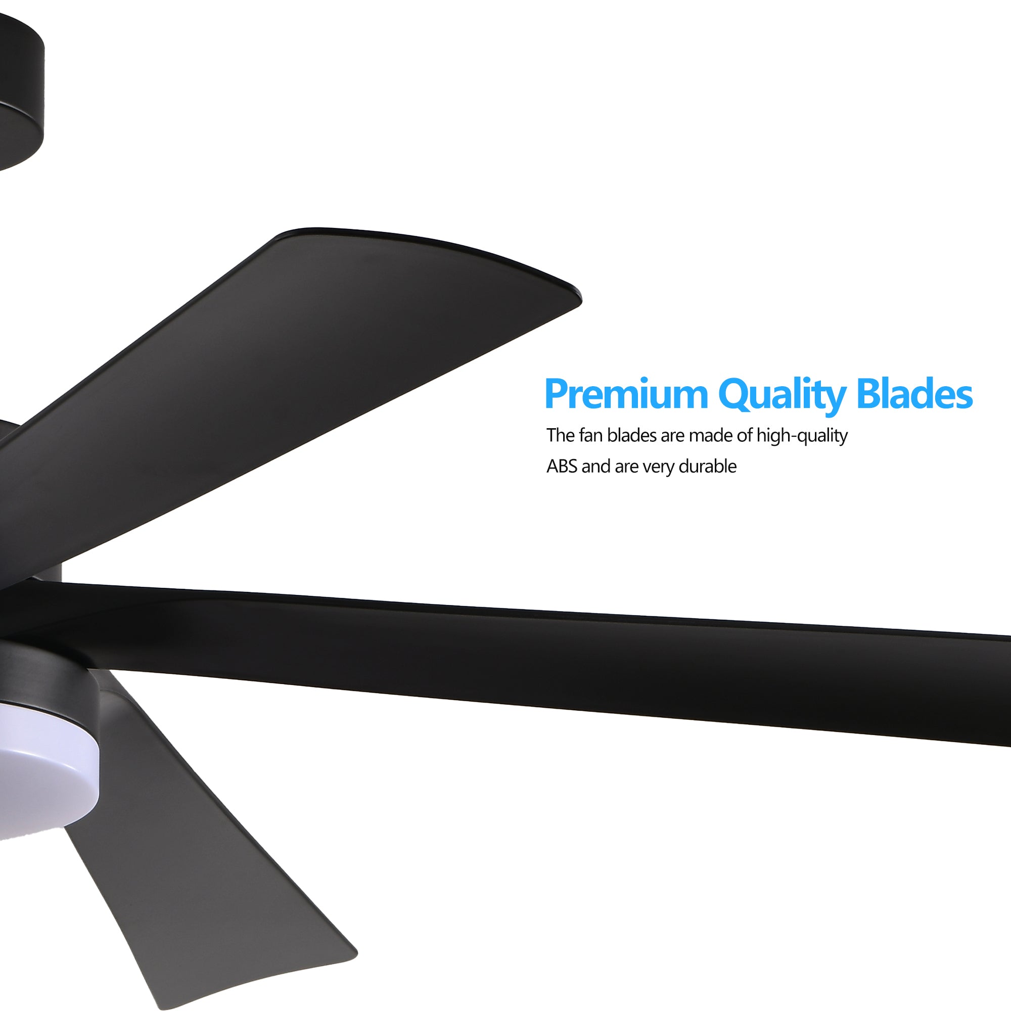 65-Inch Black Ceiling Fan with Light