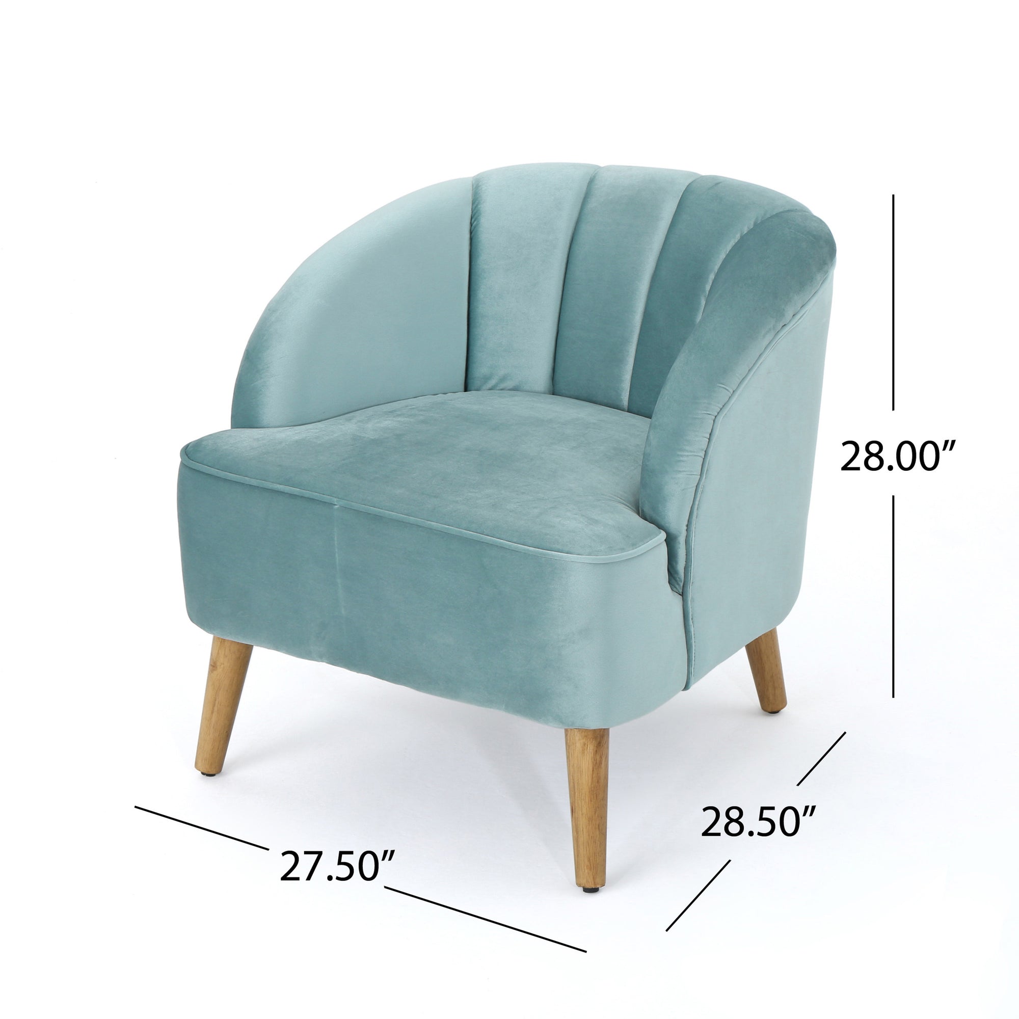 Blue Mid-Century Modern Club Chair