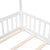 White Twin House Toddler Floor Bed with Guardrails and Slats