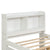 White Twin Bed with Trundle and Storage Headboard