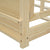 Natural Finish Twin Size Toddler Floor Platform Bed with Built-in Book Storage Rack and Door