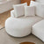 Geneva Oversized Sherpa Fabric Sofa in White