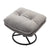 Gray Upholstered Accent Chair with Ottoman