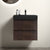 24 Walnut Bathroom Vanity with Sink Large Storage Floating Design One-Piece Black Basin Pre-assembled In Walnut