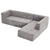 Mombasa 3-Seat Modern Compressed Sofa in Light Gray