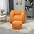 Durable High-Back Bean Bag Chair for Indoor and Outdoor Use in Orange