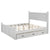 Ancient White King Size Farmhouse Bed with Storage Drawers