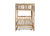 Twin Over Twin Rubberwood Bunk Bed with Trundle, Convertible Design in Natural Tones