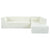 Mombasa 3-Seat Chenille Sofa in Beige