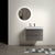 30' Gray Bathroom Vanity with Large Storage and One-Piece White Sink Basin In Gray