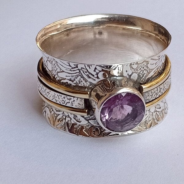 Sparkling Crystal Bohemian Meditation Ring