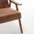 Mid-Century Modern Accent Chair - Solid Wood Frame, Extra-Thick Backrest, Ideal for Living Room, Bedroom, or Reading Room