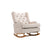 Comfortable Beige Mid-Century Modern Rocking Chair