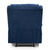 Navy Blue Fabric Heat & Massage Recliner