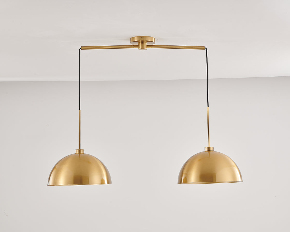 Aestin&#39;s Industrial Modern Copper Color Double Pendant Light