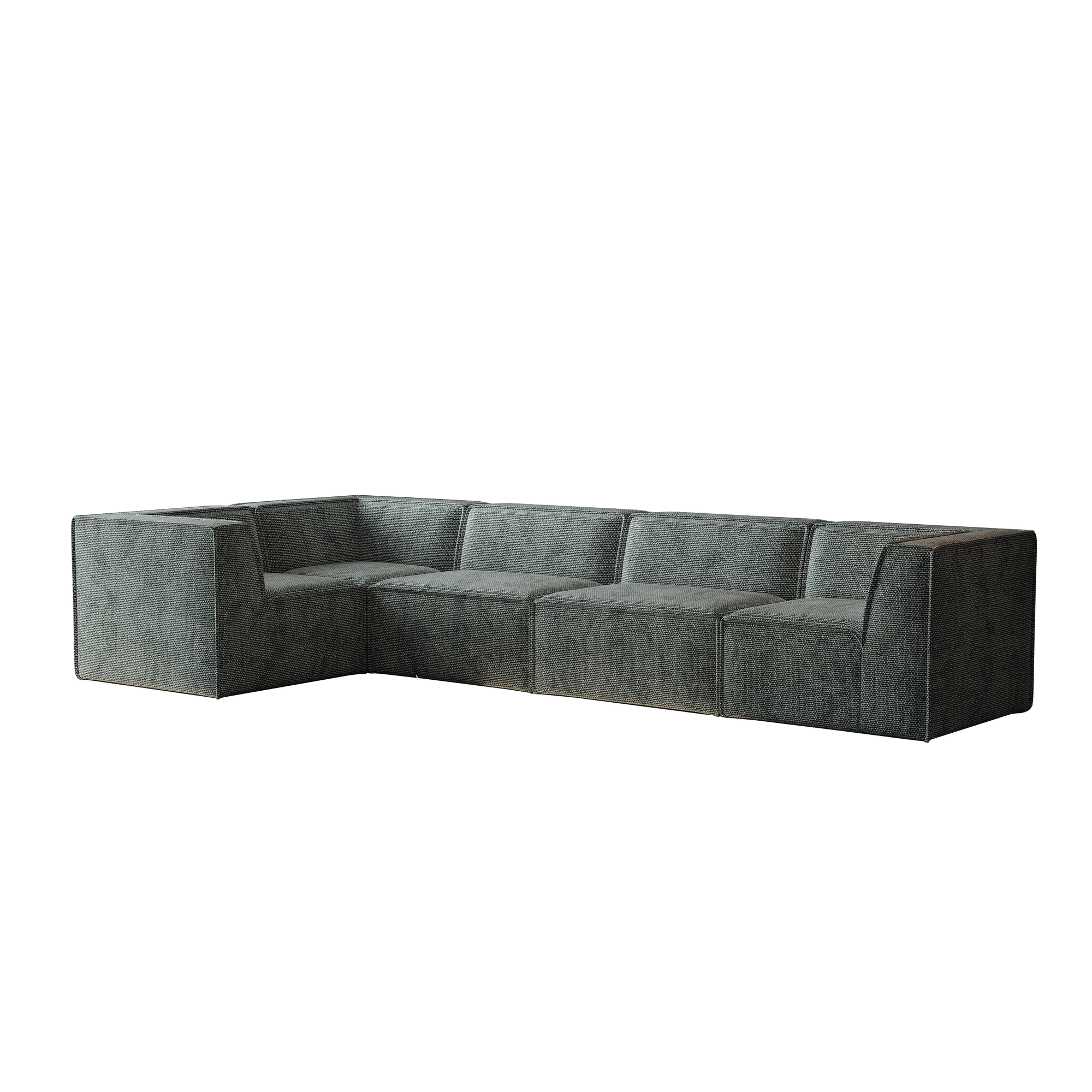 Kinshasa 5-Seat Modular Sofa in Green