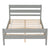 Gray Full Bed with Headboard and Footboard