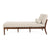 Elegant Beige-Brown Chaise Lounge with Detachable Cushions