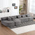 Copenhagen Modular Bouclé L-Shape Sofa in Light Gray