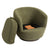 Dark Green Upholstered Swivel Accent Chair