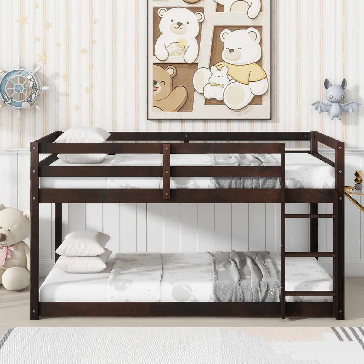 Twin Over Twin Loft Bed in Espresso Finish