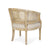 Beige and Natural French Country Accent Chair with Cane Webbing