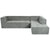 Mombasa 3-Seat Chenille Sofa in Light Gray