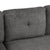 Dark Gray Chenille Pull-Out Sofa Bed with Storage Ottomans and Wireless Charger