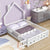 White Full House-Shaped Headboard Toddler Floor Bed with Fence