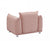 Pillow Top Arms Accent Chair Upholstered In Pink Lambswool