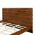 Mid-Century Modern King Bed with Unique Six-Piece Headboard and Natural Wood Grain