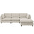 Spacious Beige Sectional Sofa with Adjustable Footrest and Deep Cushions