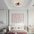 Pink Ceiling Fan with Dimmable LED Lights