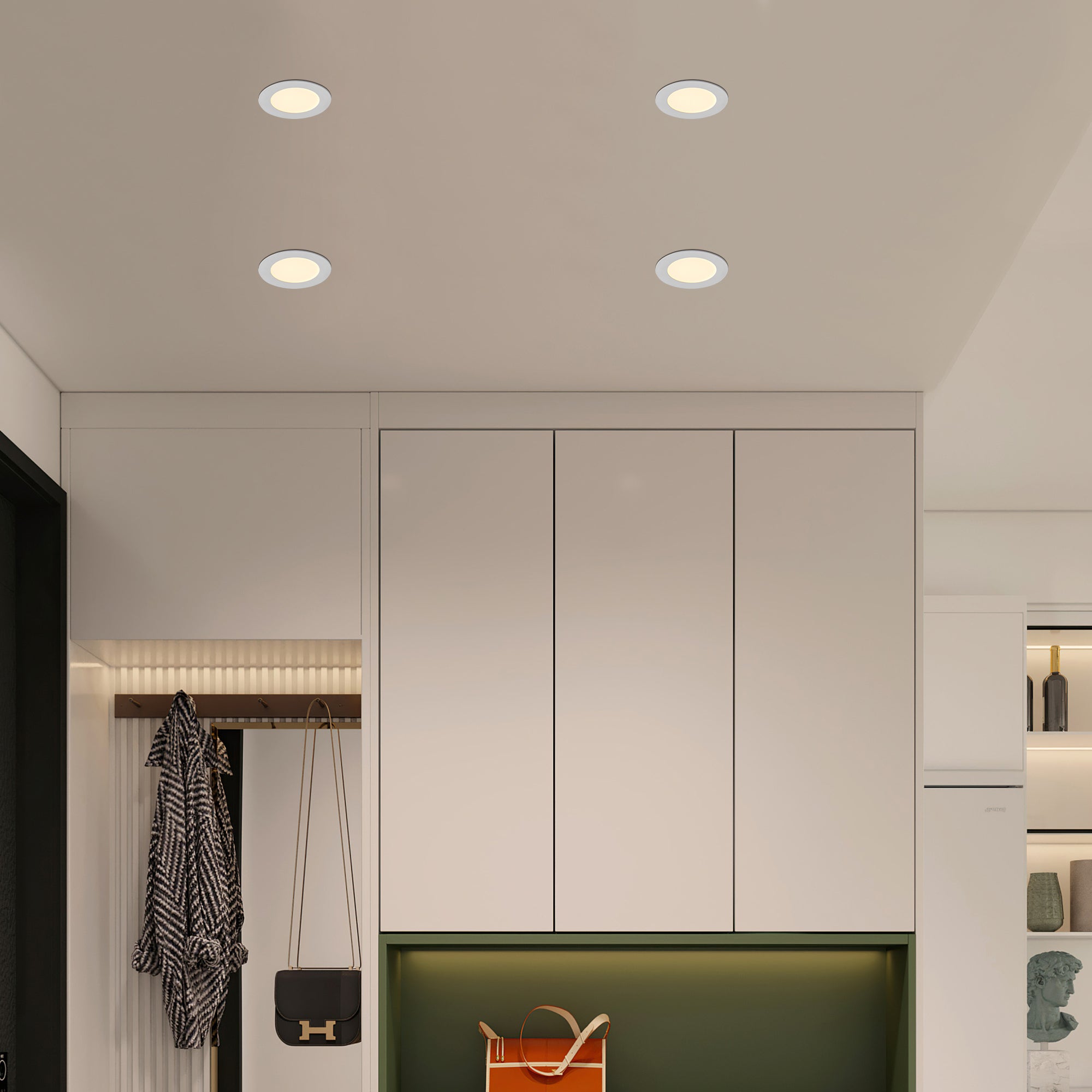 12-Pack Ultra-Thin LED Recessed Ceiling Spot Lights