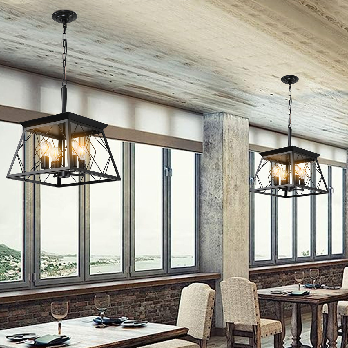 4-Light Farmhouse Chandelier