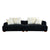 Accra 2-Seat Minimal Corduroy Sofa in Black