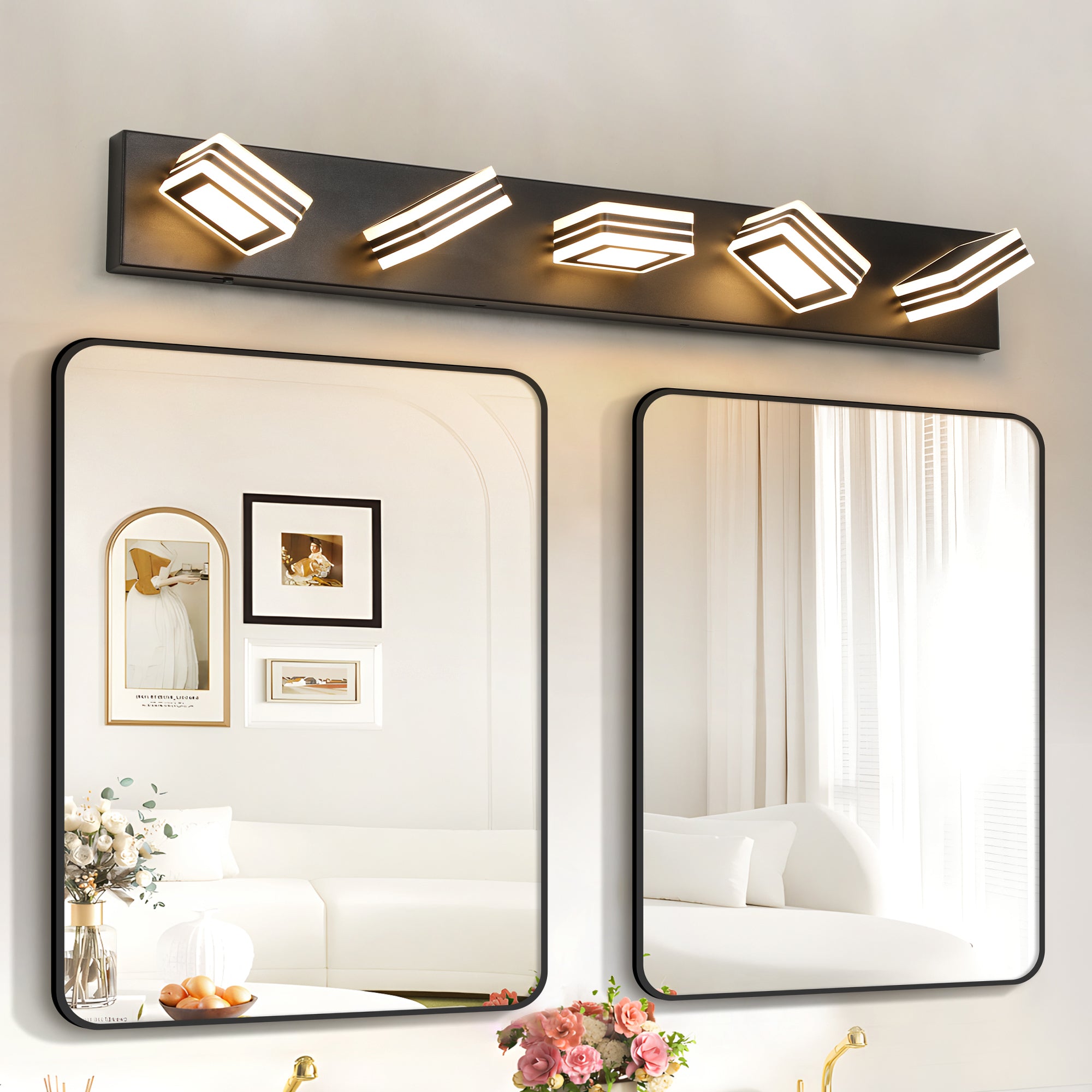 Aestin's Sleek Modern 5-Light LED Vanity Light