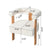 Mid-Century Modern Barrel Accent Chair In White Teddy