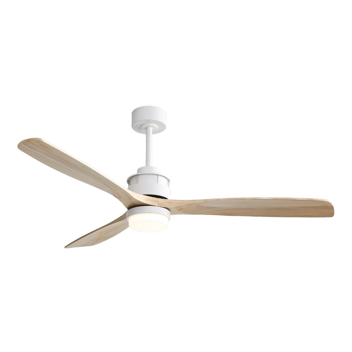 60&quot; Modern Sleek White Ceiling Fan with Light