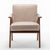 Mid-Century Modern Accent Chair - Solid Wood Frame, Extra-Thick Backrest, Ideal for Living Room, Bedroom, or Reading Room