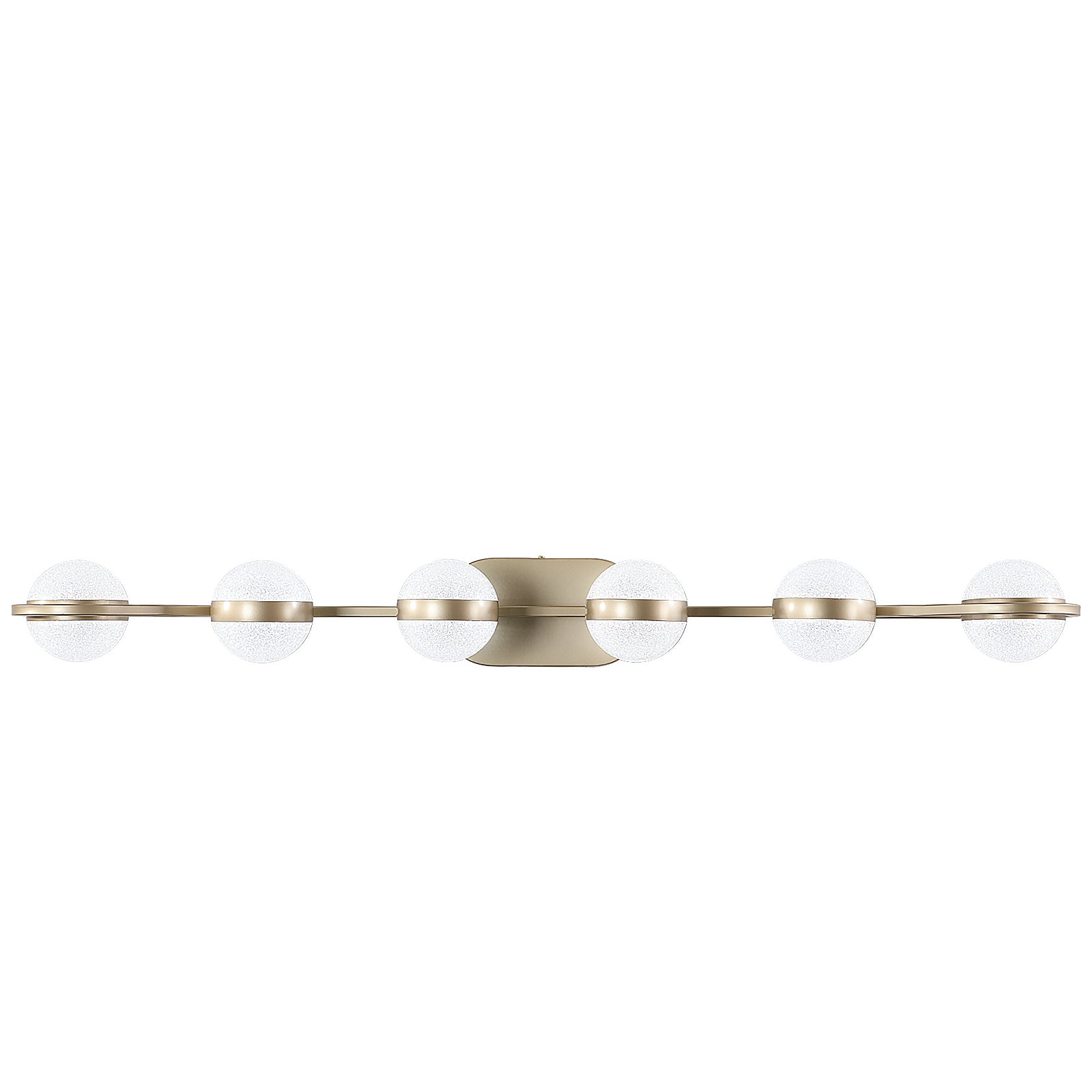 Aestin's Sleek and Elegant Brushed Gold 6-Light LED Vanity Light