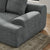 Durban 4-Seat Velvet Modular Sofa in Gray