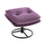 Purple Velvet Upholstered Chair with Ottoman