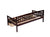 Espresso Tones Twin-Size Pine Wood Daybed with Storage Drawers