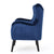 Stylish Arm Chair Upholstered In Navy Blue Velvet