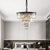 Contemporary Black Modern Crystal Chandelier