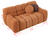 Light Brown Boucle Rolled Arm Split Back Marshmallow Sofa