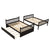 Espresso Full Over Full Bunk Bed with Trundle, Convertible to Two Full-Size Beds